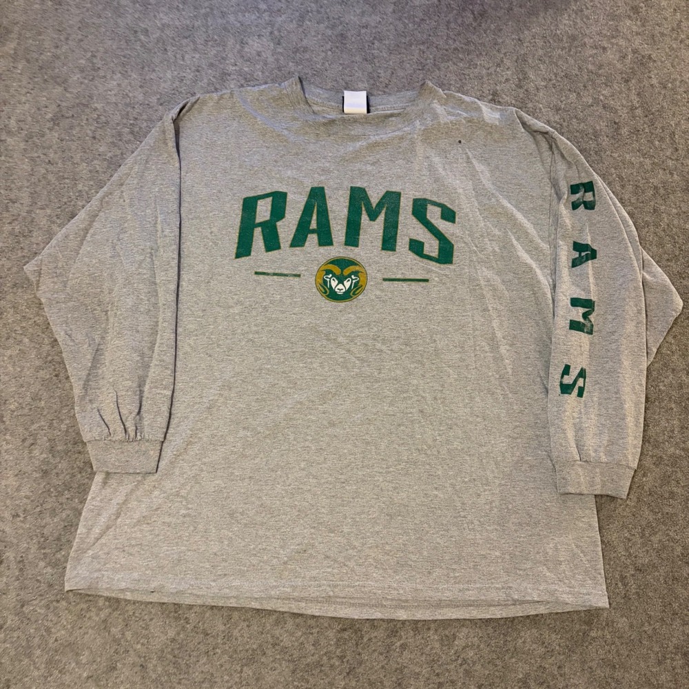 Vintage Y2K AS Sports CSU Colorado State Rams College Long Sleeve Shirt Mens 2XL